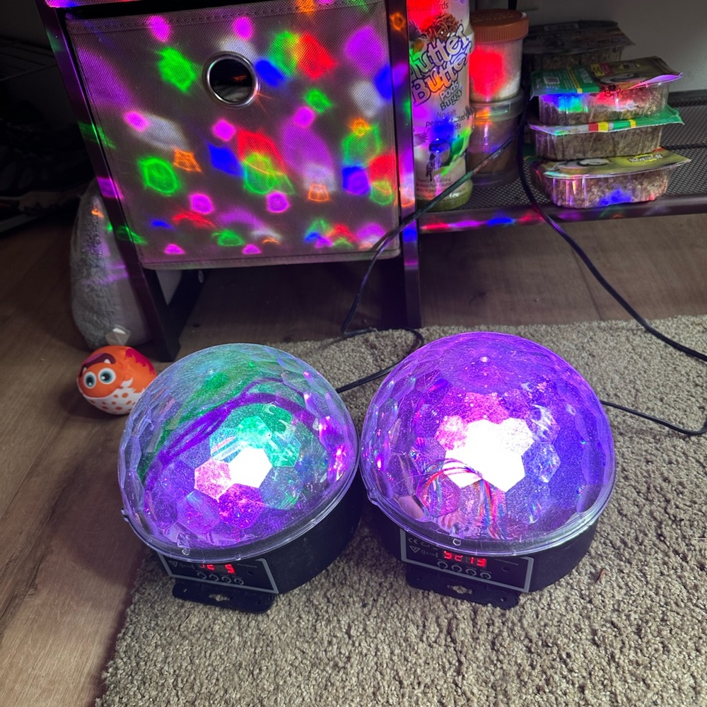 Digit LED Magic Ball  disco lights dance party set of two